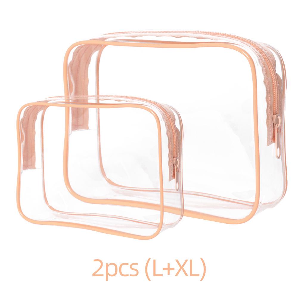 Transparent PVC Waterproof Makeup and Toiletries Bag - Personalized Logo Option, Multi-Functional Travel Storage