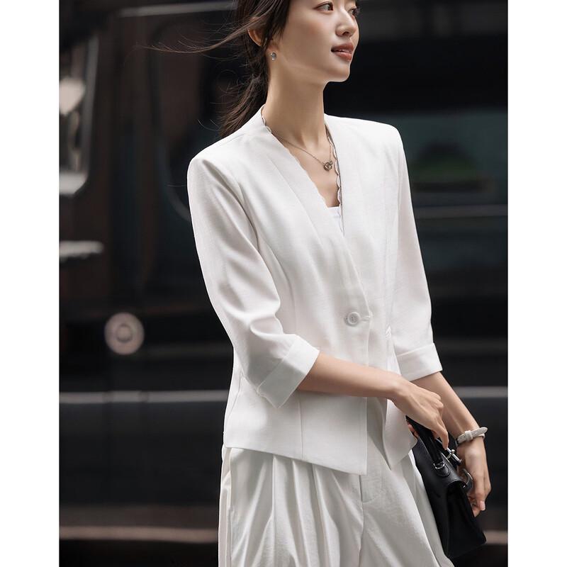 Women's V-Neck Seven-Sleeve Blazer