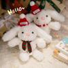 Cute New Style Undulating Rabbit Doll Pendant Scarf Rabbit Plush Toy Keychain Doll Bag Hanging Ornament Doll