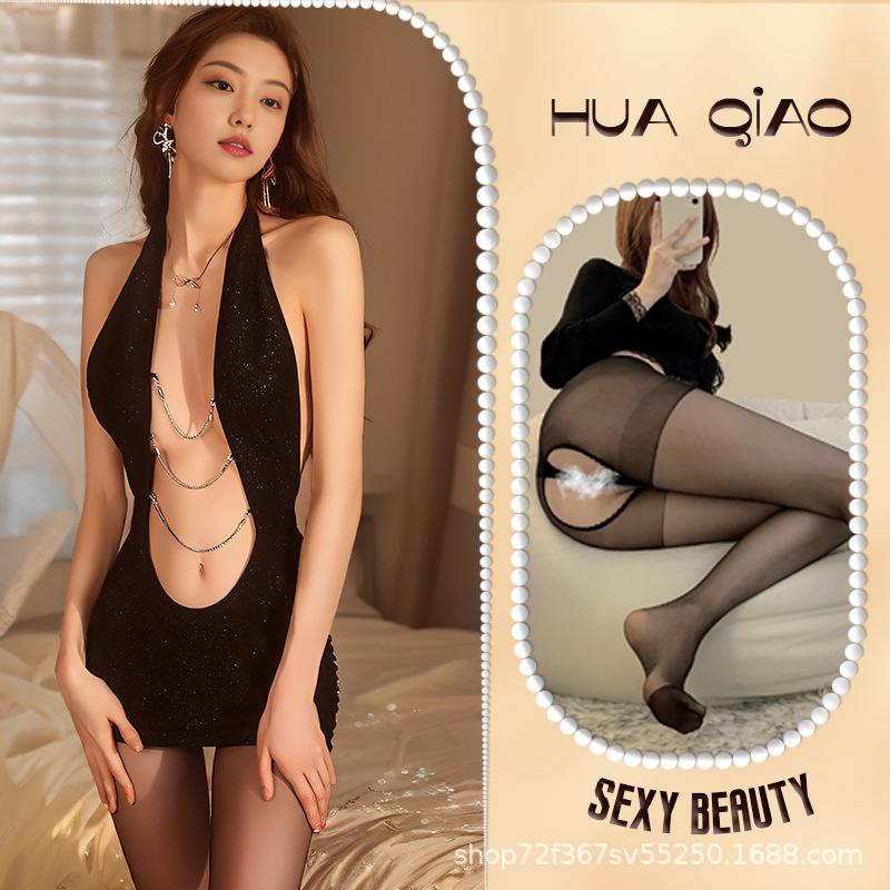 Sexy underwear fun free tight secretary uniform sexy stunner open chest hip hot backless