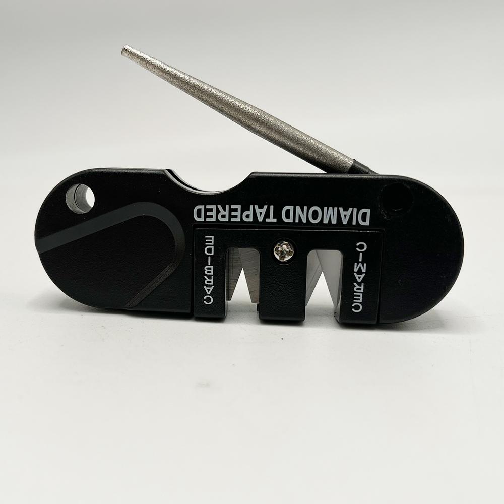 

Многофункциональный портативный нож 4-в-1 из карбида вольфрама и керамики, портативный инструмент для заточки из вольфрамовой стали для улицы, точильный стержень M