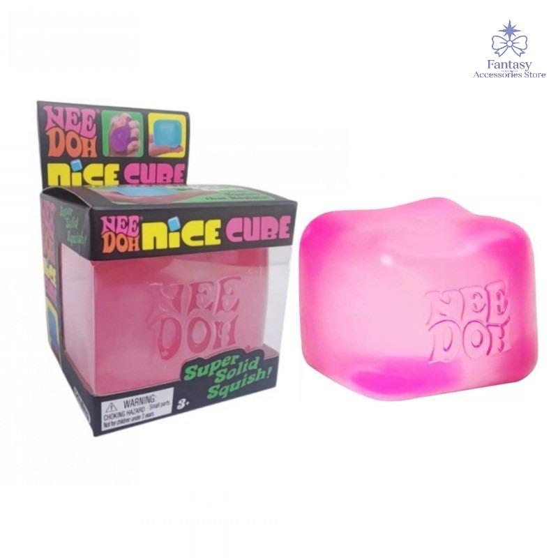 Schylling Needoh Nice Cube Leuchtwürfel – Sensorisches Spielzeug mit super festem, weichem Inneren – leuchtet im Dunkeln und kehrt immer in seine quadratische Form zurück.
