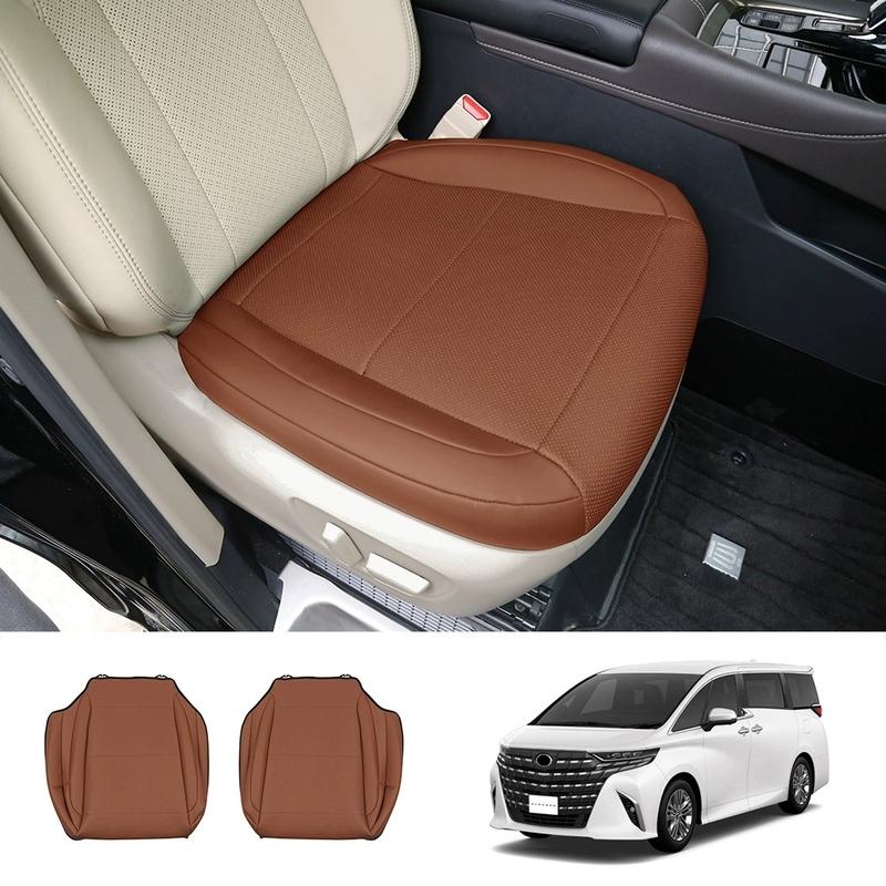 For Toyota Alphard Vellfire 40 Series 2024 2025 Leather Car Front Seat Protective Cover Pad Decoration Interior Accessories