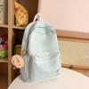 Schoolbag small fresh schoolbag female junior high school students solid color simple ins backpack primary school students light high value cute 