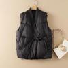 Winter Coat Cropped Vest Jackets For Women Fashion Sleeveless Puffer Waistcoat Street Style Vests Black Khaki Outwear