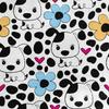 Royal Velvet Fabric Polyester For Sewing - Motif Dogs And Flowers