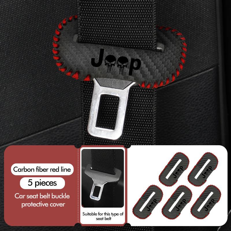 Car Seat Belt Buckle Anti-scratch Protector Cover Safety Seatbelt Lock Buckle Plug Covers For Jeep Cherokee Wrangler JK AJV1