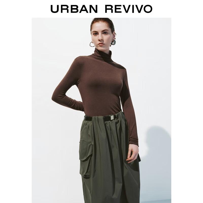 

UR Women s High Stand Collar Slim Fit Long Sleeve Cropped T-shirt L