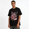 Aggressive Boar Print T-Shirt Edgy Niche Design Streetwear Top Pure Cotton T-shirt