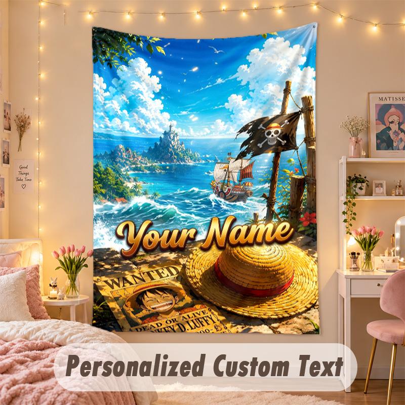 Custom Personalized Tapestry,One Piece Print Custom Name Text Wall Art Hanging for Bedroom
