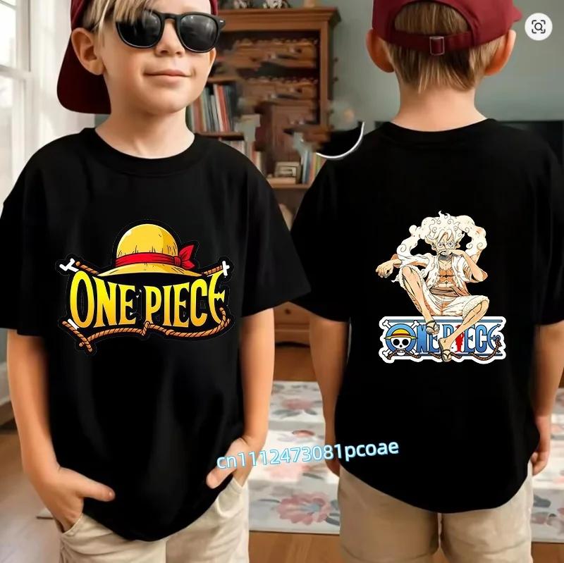 Boys Girls T Shirt Summer Kids Anime TShirt Zoro Nami Chopper Cute Clothes Cartoon Tees Birthday Gifts Tops