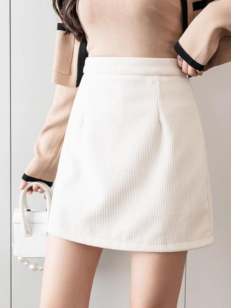 Women's Corduroy A-Line Skirt - Autumn/Winter 2023 Fashion, Versatile Anti-Exposure Design