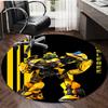 1pc Bumblebee2 Design Printed Area Round Carpet for Bedroom Living Room Home Decor Rugs Mat Non Slip Mat Rug for Bedside