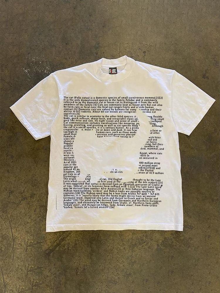 Pure Cotton Double Thread 3a260g Short Sleeve Tshirt Unisex Loose Fit American Retro Style Breathable Summer Top