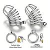 Sexbay Men's Stainless Steel Chastity Lock Belt SM Adult Use Cock Cage Toy