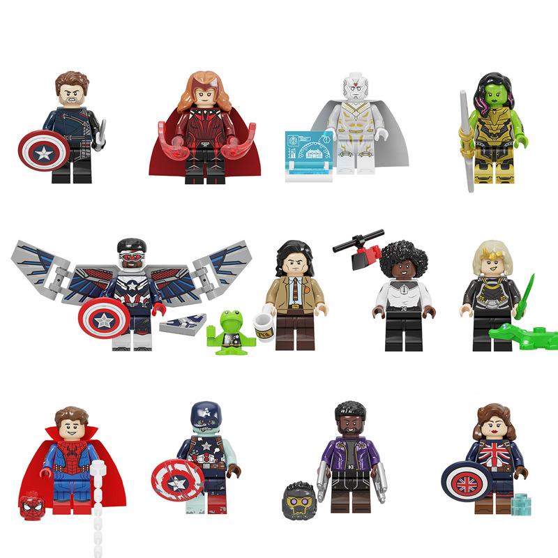 12 iepakojumu Supervaroņu Minifigūru Celtniecības Bloku