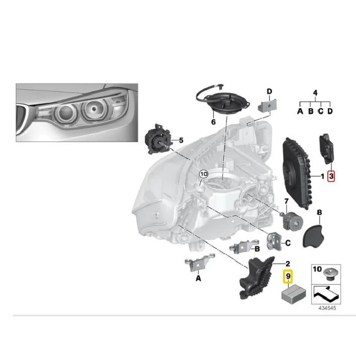Amber Angel Eyes DRL LED Boards For BMW 3 Series F30 F31 320 328 330 340 LCI Headlight Daytime Running Light Modules 63117419615
