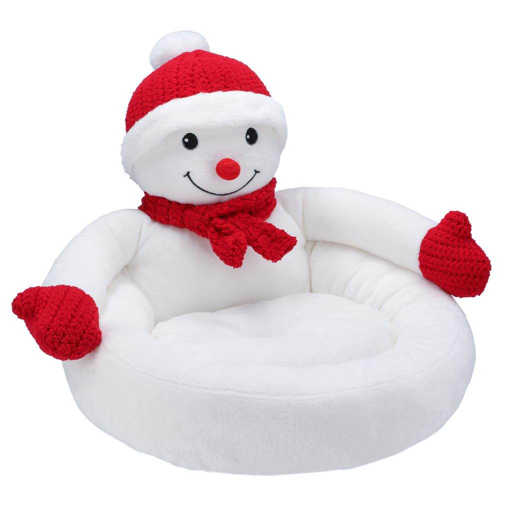Bed For Dog Cat Christmas Animal Soft Snowman Pillow 50X50