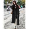 Women's Pink Double-Faced Cashmere Mid-Length Hepburn-Style Coat - 2025 Autumn/Winter Korean Fashion