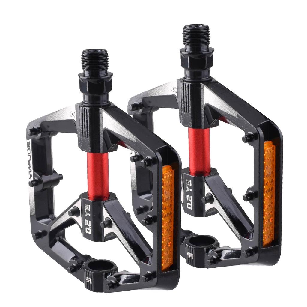 JEELAD Bicycle Pedal Aluminum Alloy Bicycle Parts Flat Pedals Anti-Slip