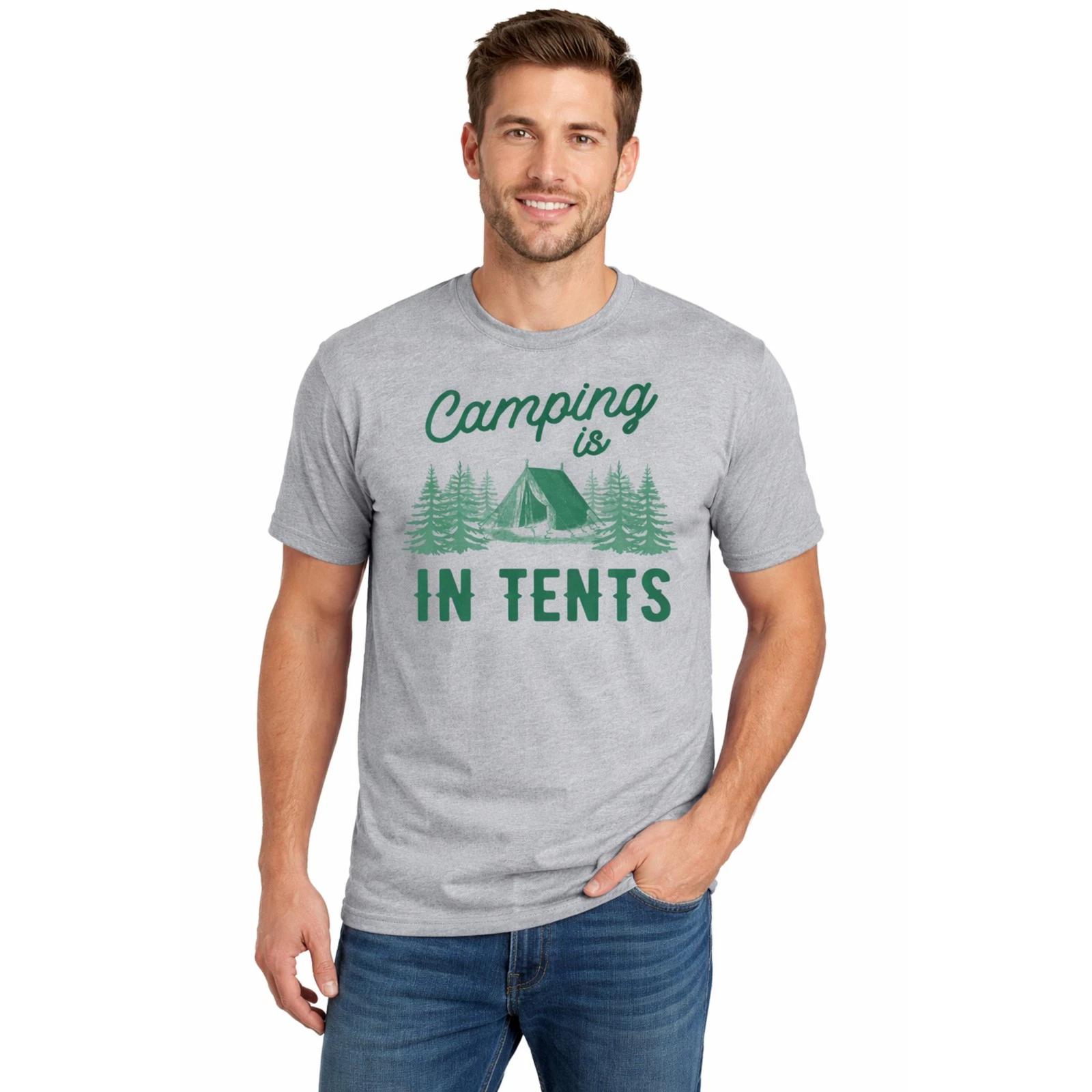 Camping is In Tents T Shirt Funny Intense Camp Outdoors Hiking Camp Tee XXXL