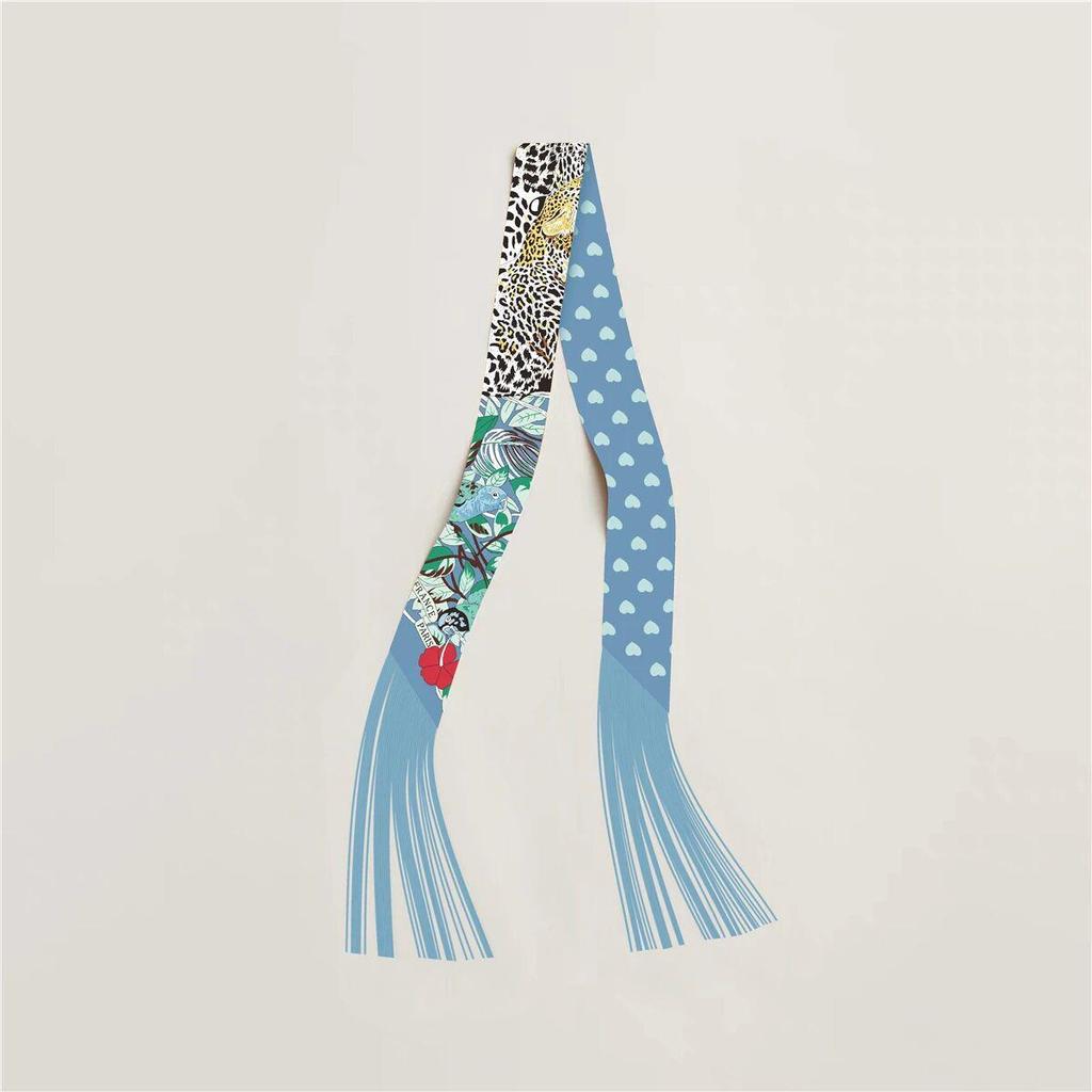 Dámská keprová hedvábná stuha v korejském stylu: Všestranný doplněk ke šále a tašce