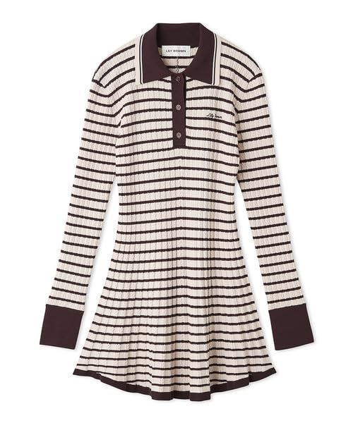 Lily Brown Polo Knit Mini Dress Women's (LWNO251132, Pink)