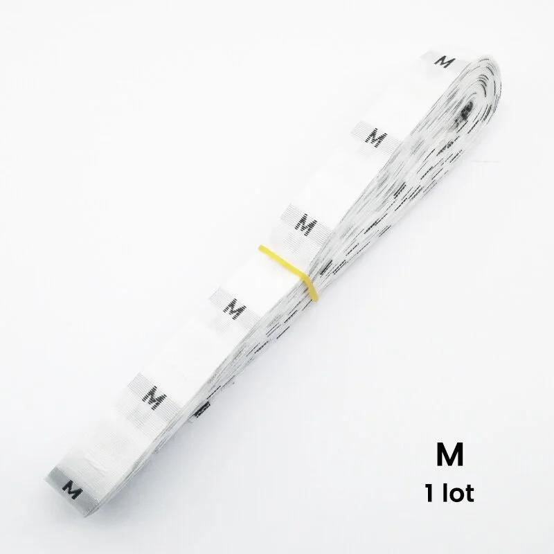 500 Pieces/batch Size Label Clothing Fabric Label Accessories Black and White Clothing Size Labels