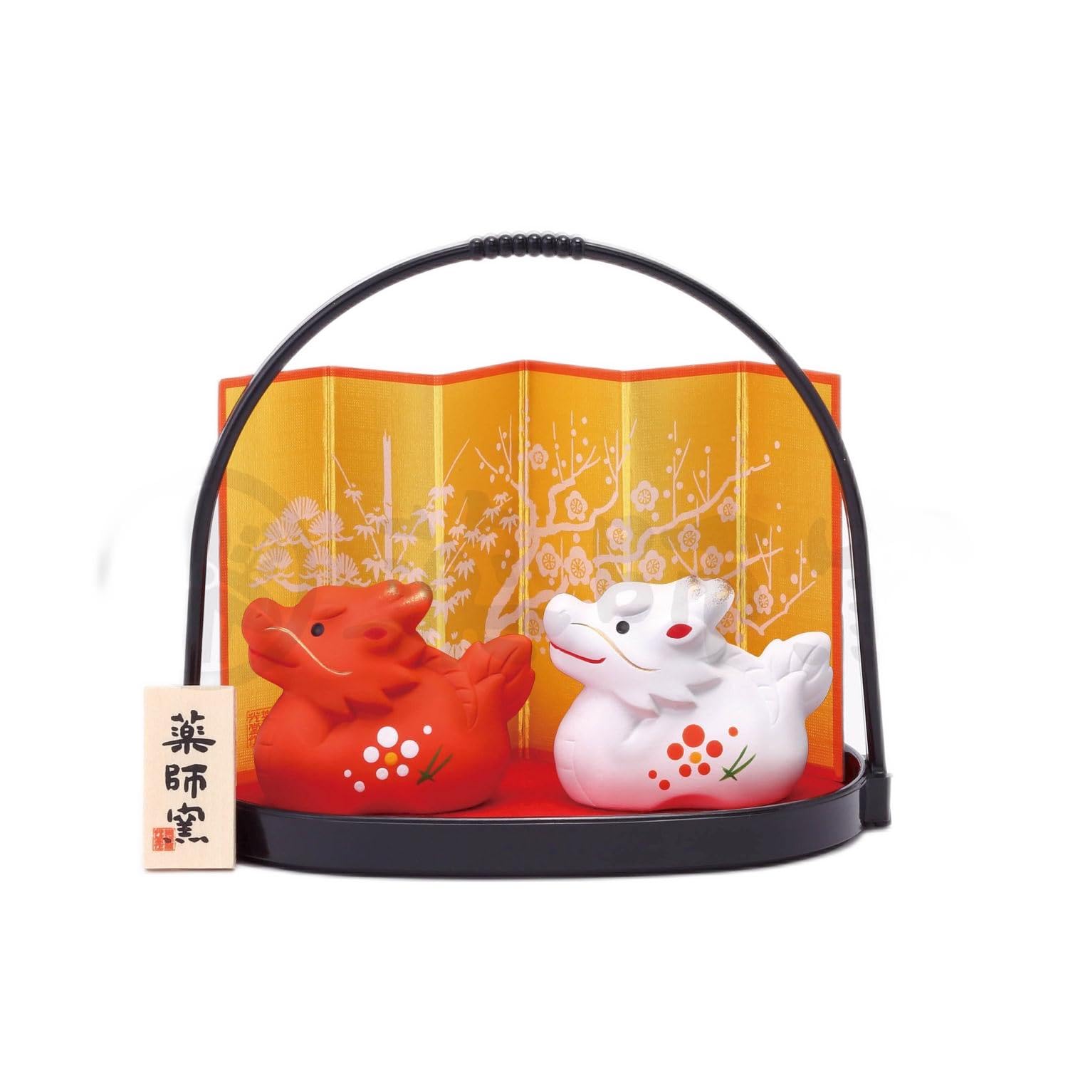 

Якусигама Нишикиса Счастливый Дракон Красный и Белый с Малой Корзиной Зодиак 2024 Татсу Новогоднее Украшение Интерьер Талисман На Удачу [57]