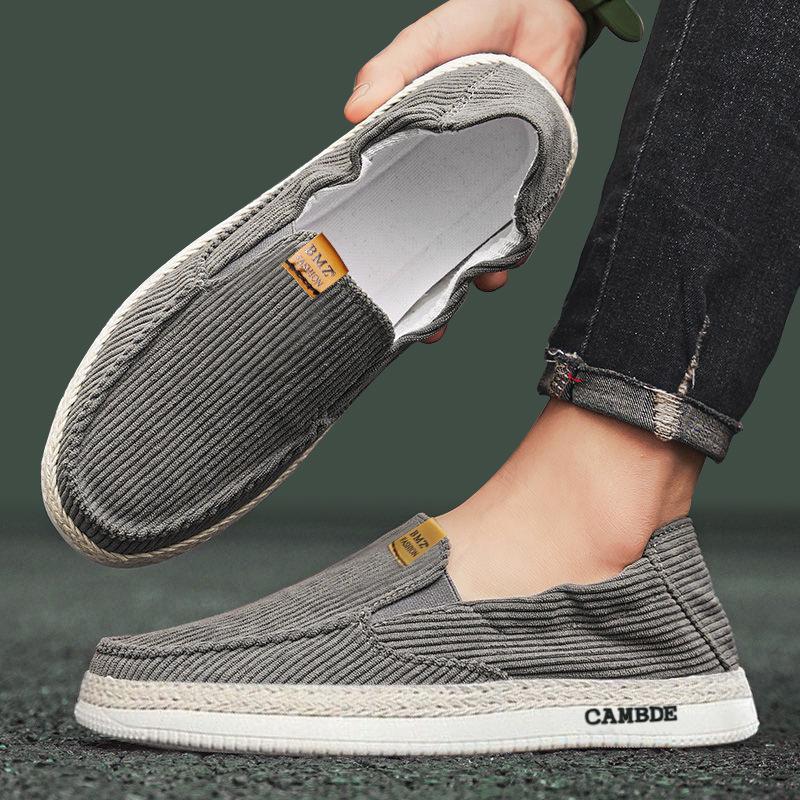 Men's Shoes Summer Casual Shoes Driving Shoes Walking with One Foot Breathable Soft Sole Not Tired Feet Old Beijing Cloth Shoes Men