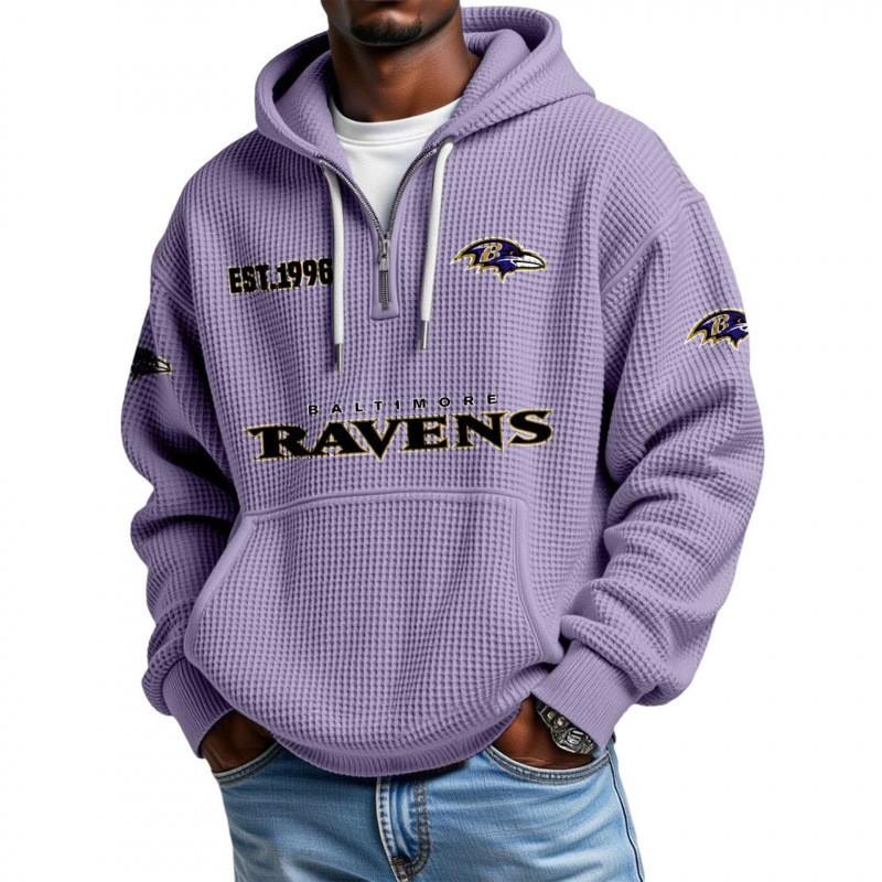 Mens Zip-Up Hoodie NFL Collection Streetwear Loose Fit Casual Sweatshirt Fall