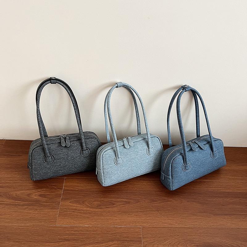 Neue Umhängetasche Damen High-End Achseltasche Mode Vielseitige Denim-Tasche Temperament Kissen-Tasche