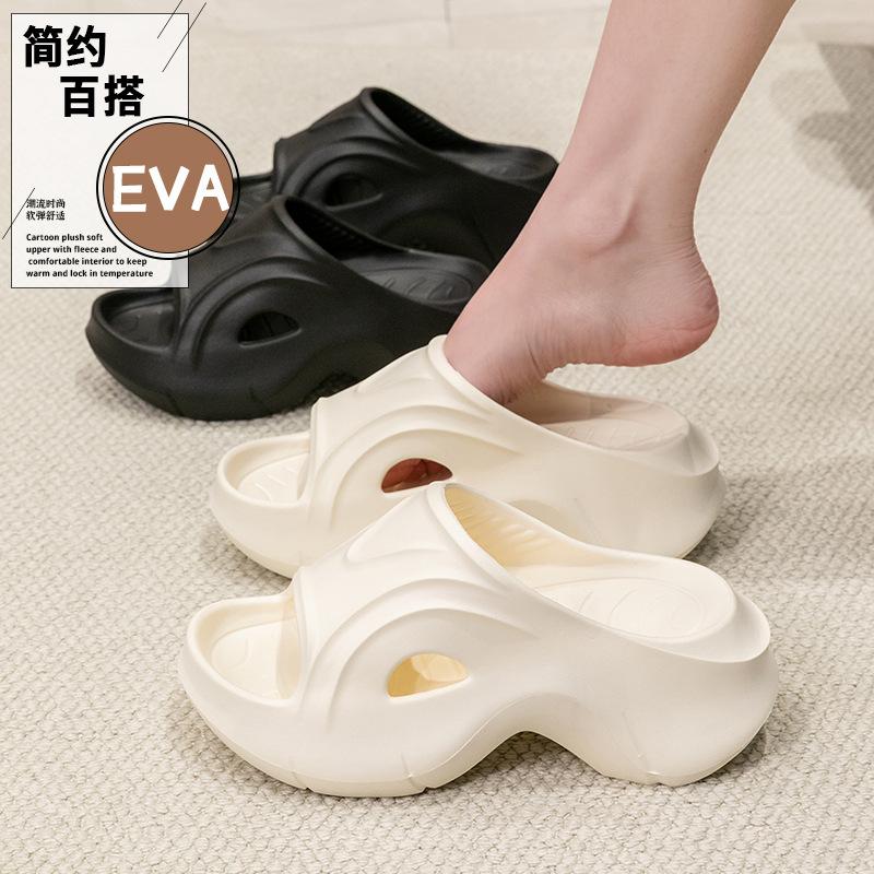 EVA Super Platform Slippers Year Summer New Outdoor Fashion European and American Beach Stepping Shit Muffin Shoes