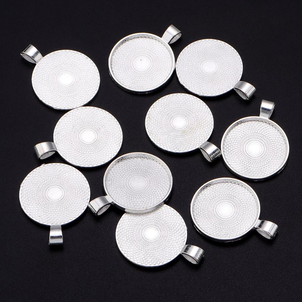 10pcs/lot Retro Style Blank Cabochon Base Trays Round Alloy Base Settings For DIY Jewelry Making Earring Necklace Accessories