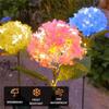 Solar Garden Light Outdoor Hydrangea Light Waterproof LED Flowers Stake Light for Garden Pathway Backyard Landscape Decorative