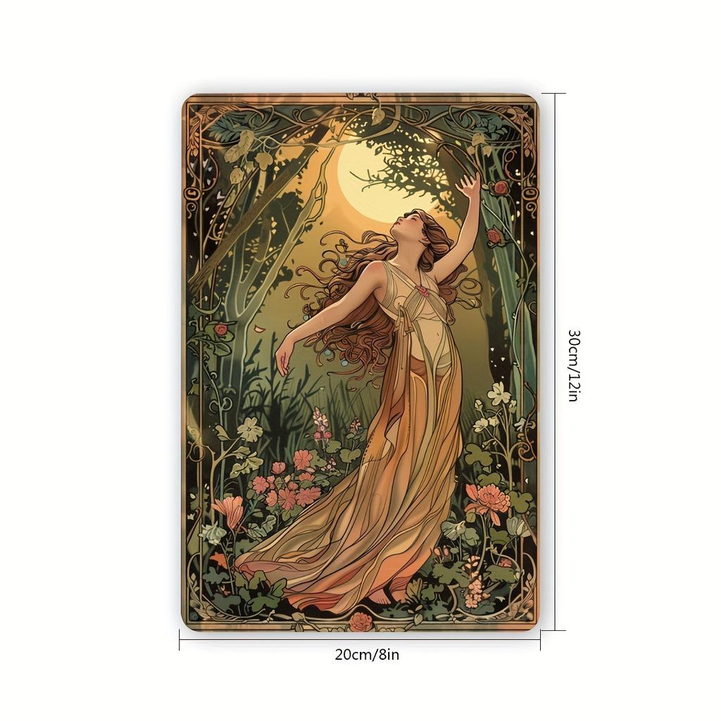 Vintage Metal Tin Sign - Garden Maiden Decor for Indoor/Outdoor, Wall Art In Bedrooms