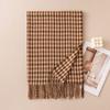 Classic Houndstooth Scarf Women Long Wrap Shawl Vintage British Style Warm Winter Accessory
