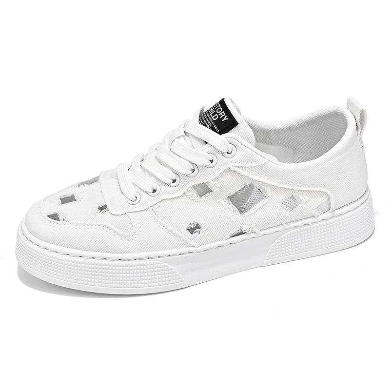 

Нескользящие легкие мужские туфли на плоской подошве, модные, удобные, повседневные, спортивные, мужские туфли, парусиновые туфли, прогулочные туфли на шнуровке, однотонные 44