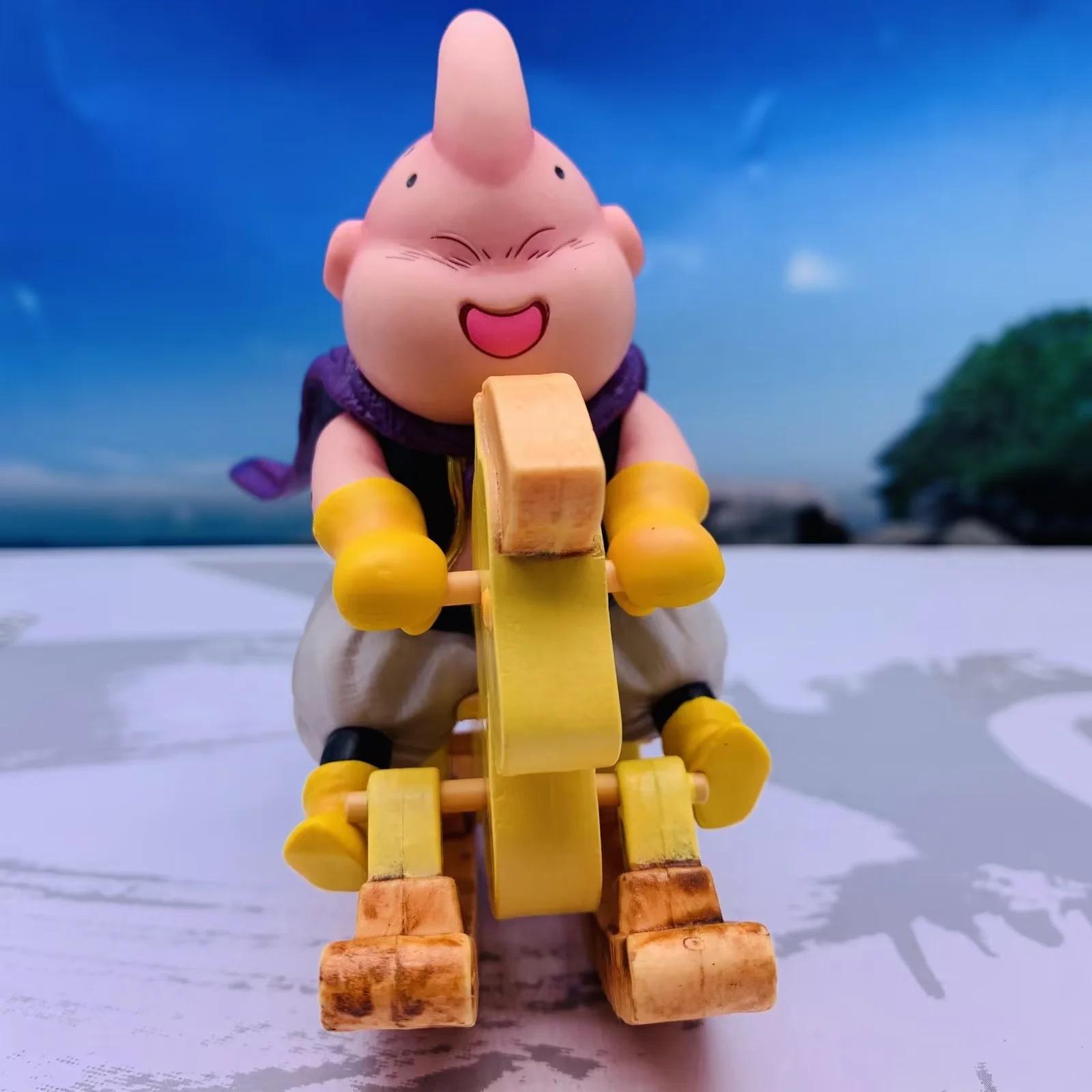

Cartoon Anime Dragon Ball Super Saiyan Swing Horse Majin Buu Cute Model Doll Action Toy PVC Desk Car Decoration Christmas Gift