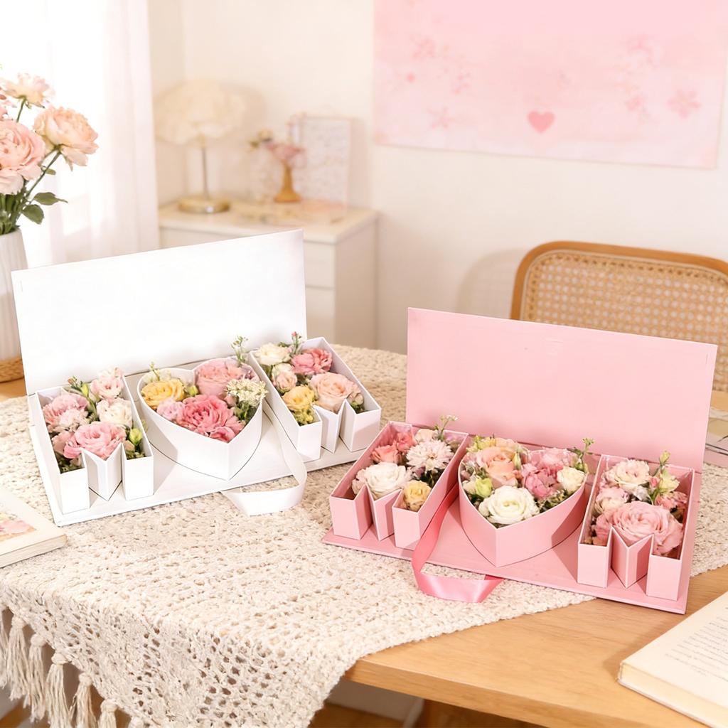 Mother Birthday Gifts Box  ''Mom'' Letter Empty Box Cardboard Fillable Paper Gift Flower Chocolate Packaging For New Mom Mother Birthday