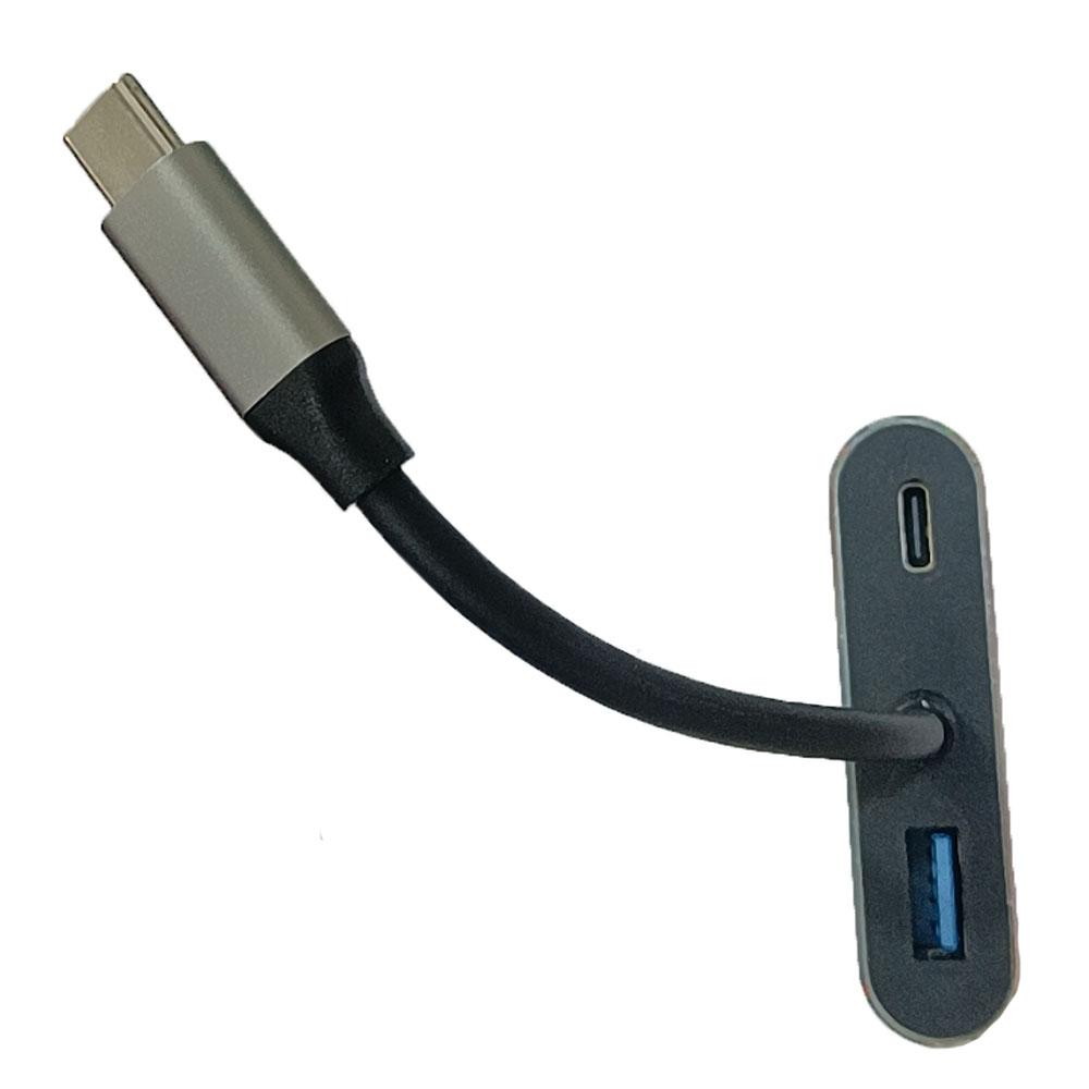 Type-C 4 In 1 Audio Converter Type C To VGA USB USB-C Hub Adapter Adaptor Grey