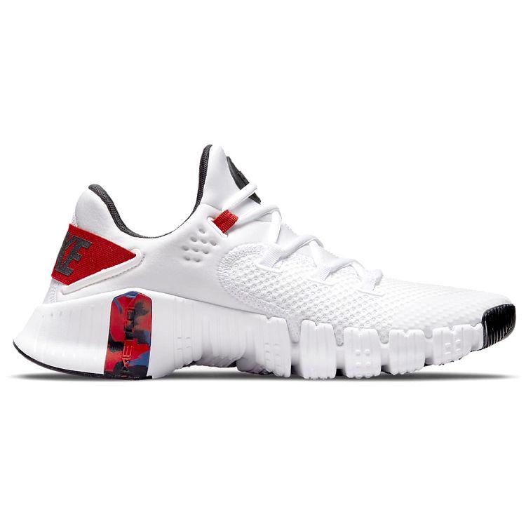 Nike Scarpe da Ginnastica Unisex Free Metcon 4 Giorno dei Veterani Bianco Rosso Ginnasio Blu Reale Profondo DJ3020-106
