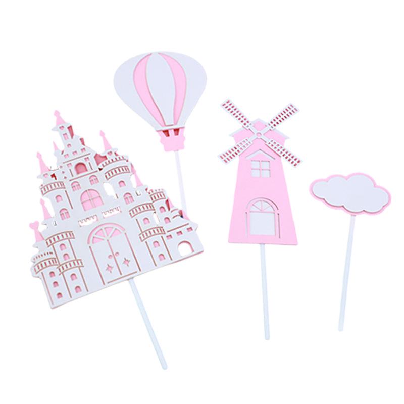 Princess and Prince Ferris Wheel Cake Topper for Birthday Decoration