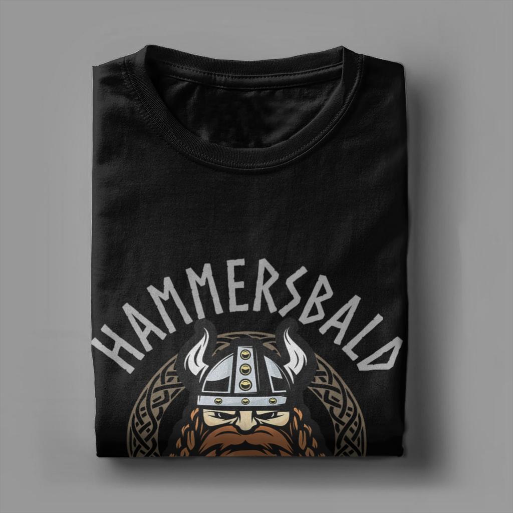 Hammersbald Viking God of Impatience T Shirt Men Cotton Vintage TShirts Crew Neck Tees Short Sleeve Tops Graphic Printed