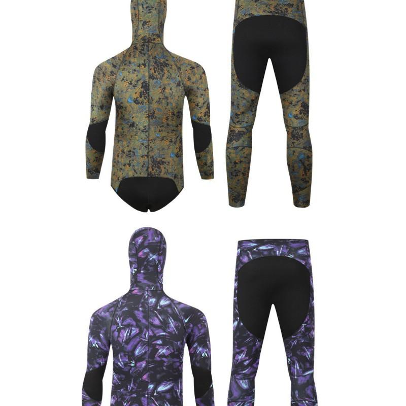 5mm CR Neoprene Wetsuit Diving Surfing Swimming Winter Warmth Camo Unisex