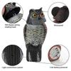 Rotating Head Owl Decoy with Tweet Sound - Bird Control Pest Repellent 25pcs Min