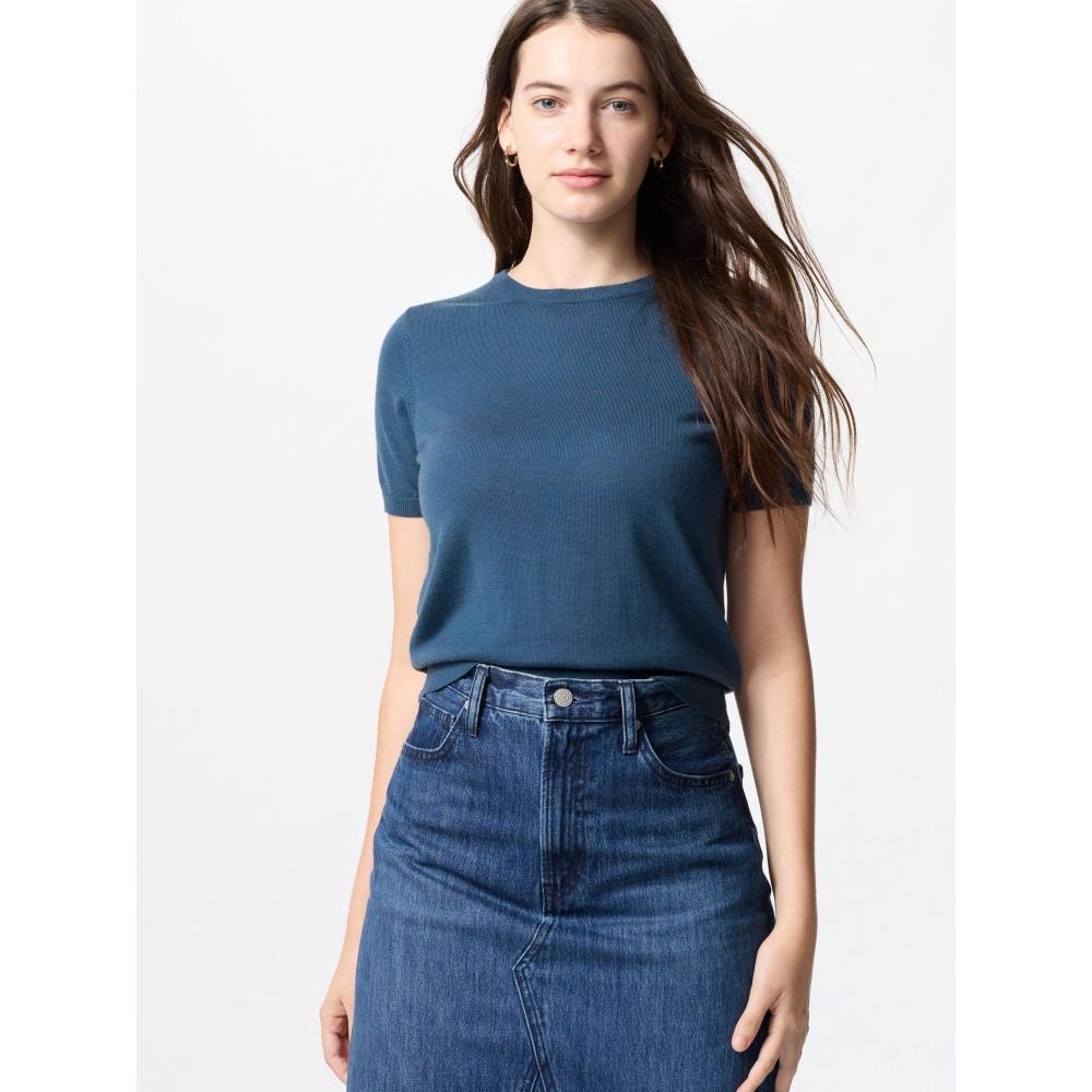 Uniqlo Merino Crew Neck Sweater  Short Sleeve 