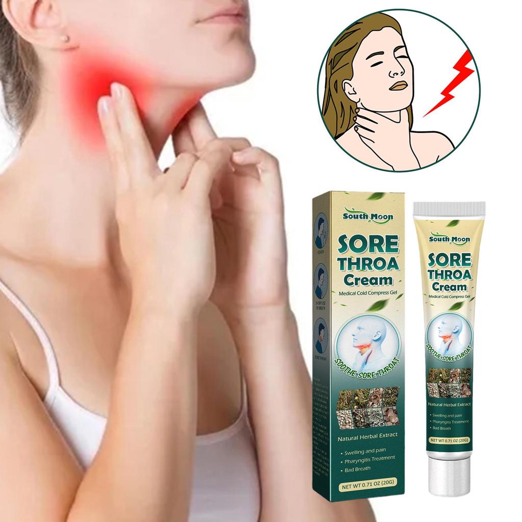 Sore Throat Relief Topical Ointment Herbal Throat Itchy Treatment Cream Cough Soothes Sore Throats Ointment Pharyngitis Care 20g