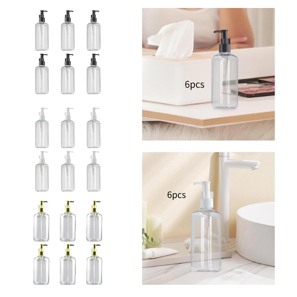 PET Soap Dispenser Bathroom Pump Bottle Refillable Lotion Container for Home Hotel Washroom