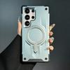 Luxury Carbon Fiber Pattern Magnetic Armor Case for Samsung S25 S24 S23 Ultra Plus Edge FE A35 A55 A36 A56 A16 A26 A17 A15 A14